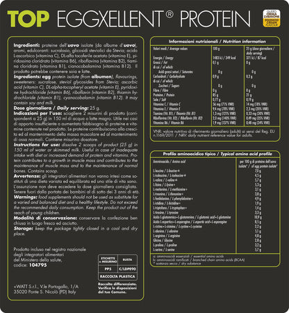 Top Eggxellent Protein - Integratore di Proteine dell'Albume dell'Uovo - Formato: Doypack 750 g - Gusto: Cacao