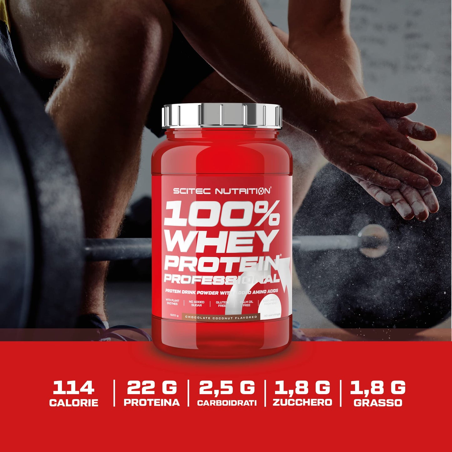 Scitec Nutrition 100% Whey Protein Professional - Potenziato con aminoacidi extra ed enzimi digestivi - Senza glutine - Senza olio di palma, 2.35 kg, Cioccolato