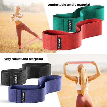 Loop Fasce Elastiche Fitness Set/Livelli Resistenza + eBook di Esercizio e Borsa | Banda Elastica Glutei Gambe Addominale Braccio, Trazioni Boxe Pull Up Pilates Sportiva Kit Uomo Donna