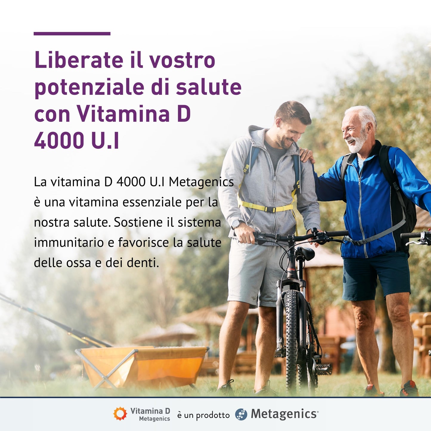 Metagenics Vitamina D 4000 U.I. - Integratore Alimentare Sistema Immunitario - Per la Salute delle Ossa - Gusto Lime - 168 Compresse Masticabili