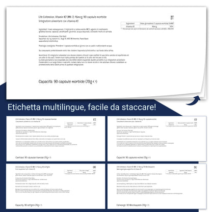 Life Extension, Vitamina K2 a Basso Dosaggio, con Trans-MK-7, 45mcg, 90 Capsule molli, Testate in Laboratorio, Senza Glutine, Senza Soia, Non OGM