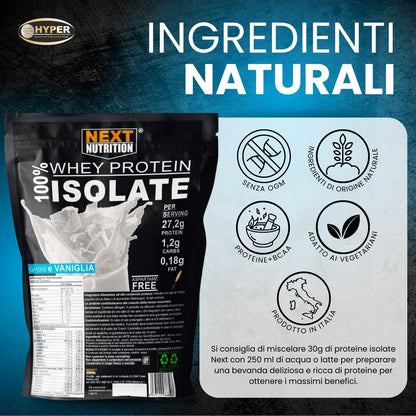 Proteine 100% Isolate WHEY V.B. 104 Gr 1000 Alto Contenuto Proteico Cacao Solo 0,18gr di Grassi 1,2gr di Carboidrati per dose Recupero Muscolare 90% Whey Protein in Polvere Prodotte in Italia