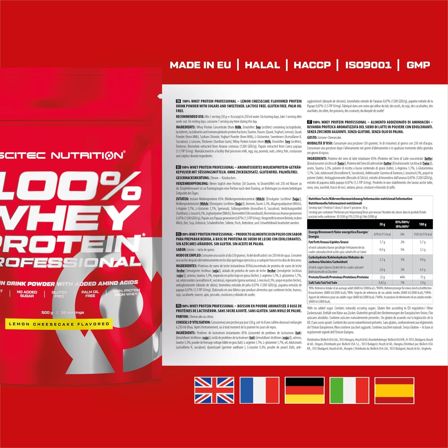 Scitec Nutrition 100% Whey Protein Professional - Potenziato con aminoacidi extra ed enzimi digestivi - Senza glutine - Senza olio di palma, 2.35 kg, Cioccolato