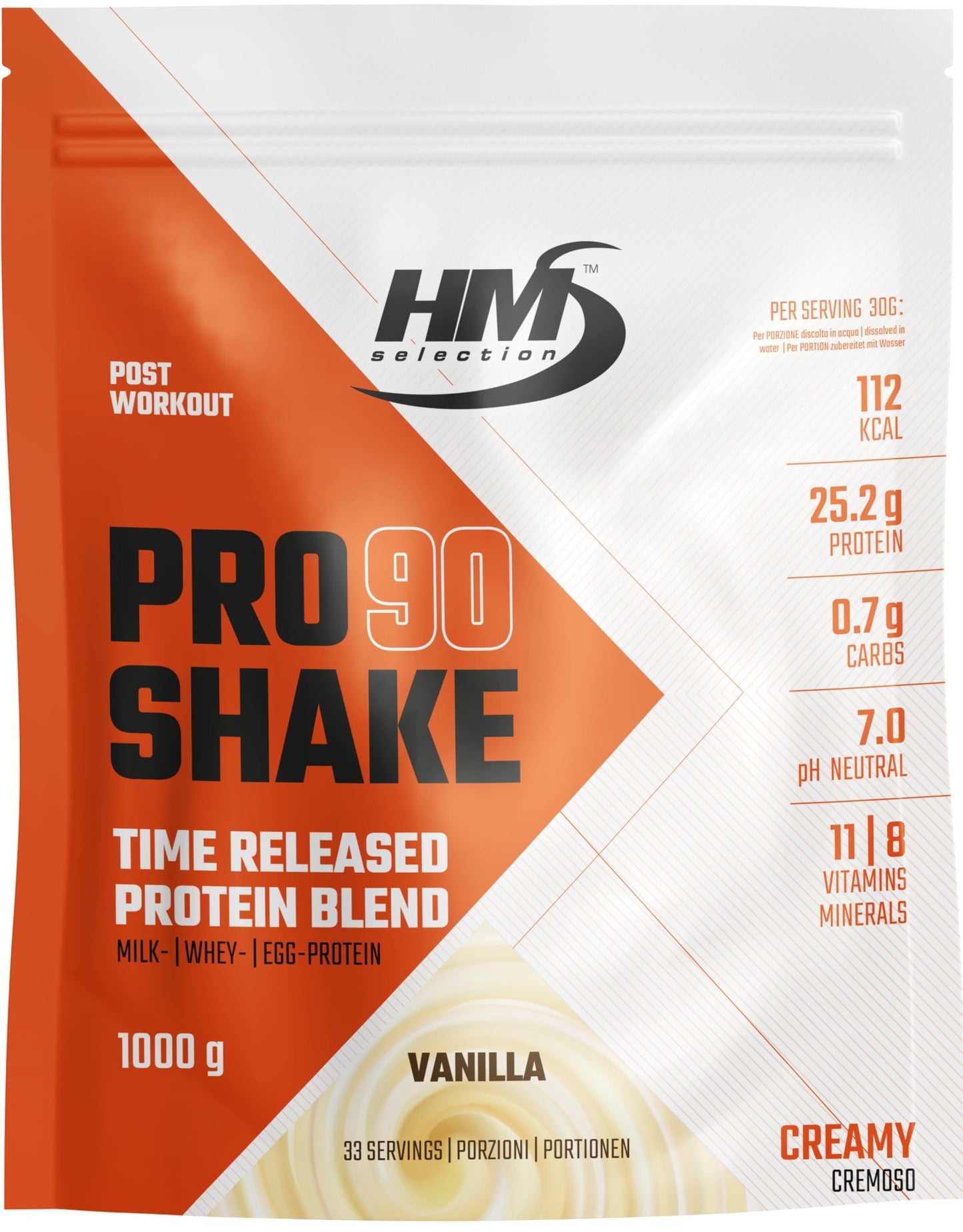 PRO SHAKE 90-1000g - Cioccolato - Multi Protein Complex • Integratore proteico con minerali e vitamine • fornimento prolungato ai muscoli di un regolare e prolungato apporto di aminoacidi