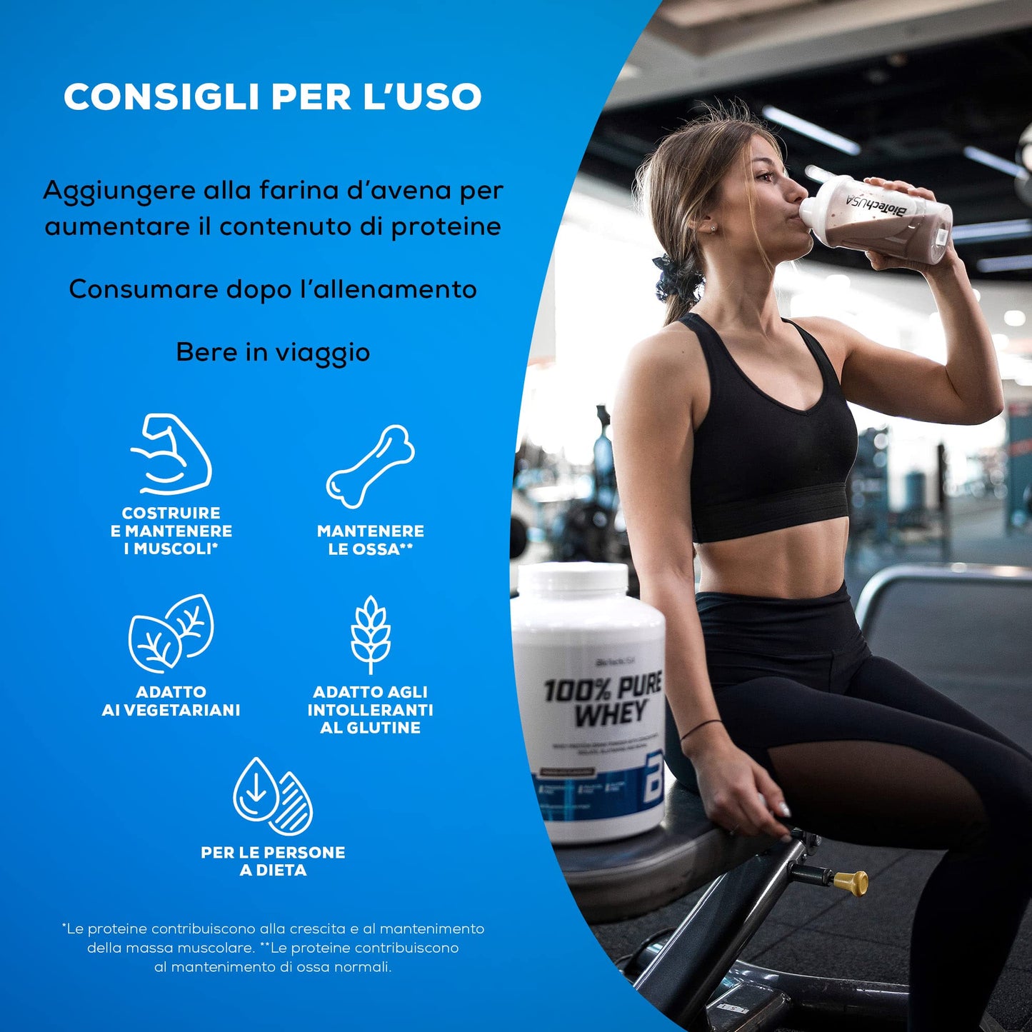 BioTechUSA 100% Pure Whey Complesso proteico del siero di latte con bromelina, aminoacidi, senza zuccheri aggiunti, senza olio di palma e con edulcorante, 1 kg, Cioccolato