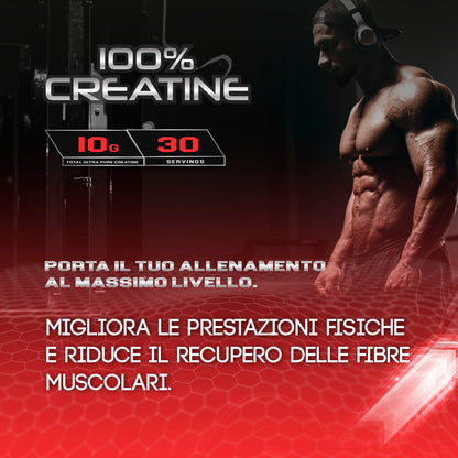 Healthy Fusion Creatina Monoidrata | Creatina Pura microfiltrata | Favorisce la crescita muscolare e migliora la resistenza fisica | Elevata solubilità | Formato in polvere, gusto di Anguria 300gr