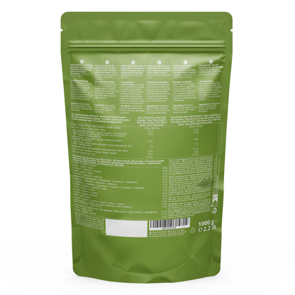 Proteine del Pisello + Riso neutre 1 kg - Proteina vegana in Polvere senza Soia, Zucchero, Lattosio o Edulcorante, Sucralosio - Natural Protein 1000 g - 77% Contenuto proteico