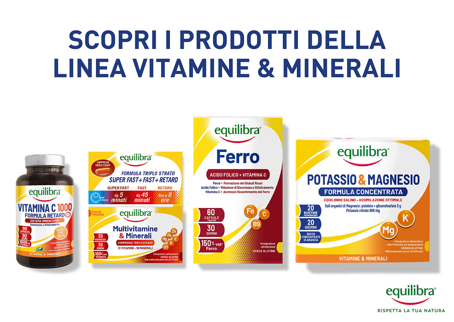 equilibra Integratori Alimentari, Vitamina C 1000 mg, Integratore Altodosato per la Normale Funzione del Sistema Immunitario, Rilascio Graduale Fino a 6 Ore, Vegan, Gluten Free, 90 Compresse