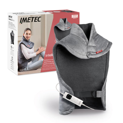 Imetec Intellisense Cervical, Termoforo per Cervicale e Spalle, Cuscino Termico, 47x52 cm, Tessuto Anallergico, 5 Temperature, Electro Block di Sicurezza, Riscaldamento Rapido, Lavabile in Lavatrice