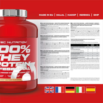 Scitec Nutrition 100% Whey Protein Professional - Potenziato con aminoacidi extra ed enzimi digestivi - Senza glutine - Senza olio di palma, 2.35 kg, Cioccolato