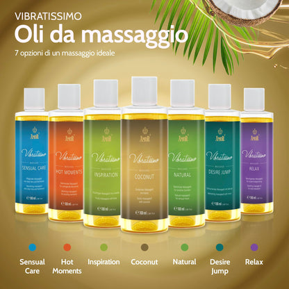 Vibratissimo “Hot Moments”: olio da massaggio riscaldante e lenitivo, 100 ml