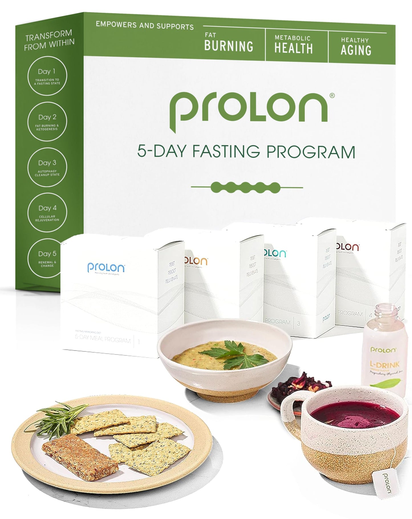 ProLon – Kit Dieta Mima Digiuno – Programma Nutrizionale di 5 Giorni – Prof. Valter Longo – Autofagia - Made in Italy – Varietà 4 (Piselli, Ceci, Lenticchie, Peperoni)