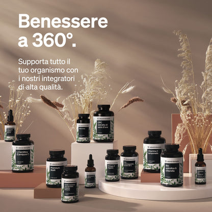 Vitamina C - 360 capsule - Elevato dosaggio con 1000 mg + 15 mg di zinco - Fermentato e tamponato a base vegetale (pH neutro, privo di acidi, delicato sullo stomaco) - Testato in laboratorio, vegano