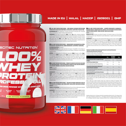 Scitec Nutrition 100% Whey Protein Professional - Potenziato con aminoacidi extra ed enzimi digestivi - Senza glutine - Senza olio di palma, 2.35 kg, Cioccolato