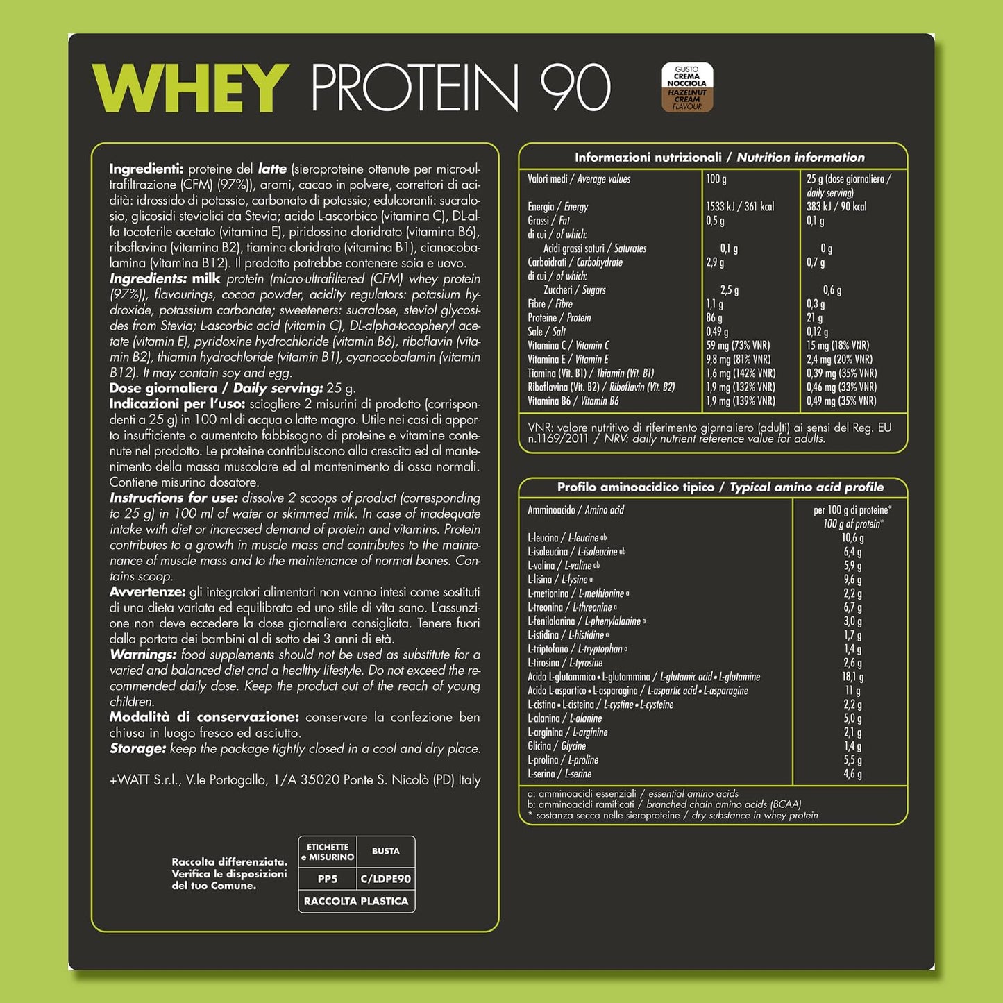 Whey Protein 90 Doypack 750 g fragola