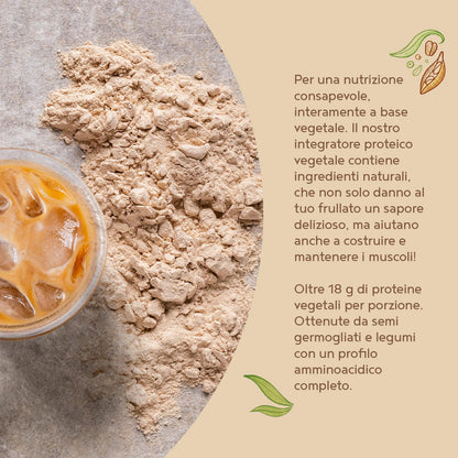 Proteine in Polvere Vegane | Gusto Cioccolato | 21g Proteine | Proteine Vegetali Isolate in Polvere di Pisello, Riso, Girasole e Soia | Massa Muscolare | 1.2kg Vegan Protein Powder | Alpha Foods