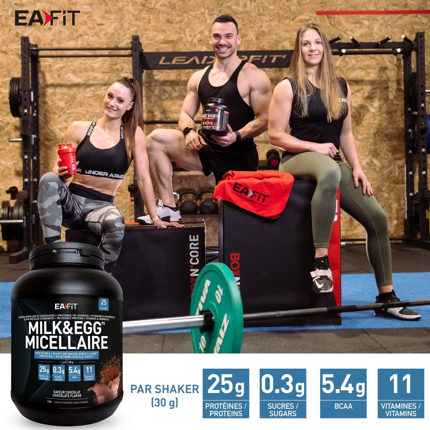 EAFIT Milk & Egg Micellar, latte Uovo Micellare, Proteine della Caseina, Proteine per il Bodybuilding, Mantenimento della Massa Muscolare, Assimilazione Lenta, Gusto Cioccolato, 2,2 kg