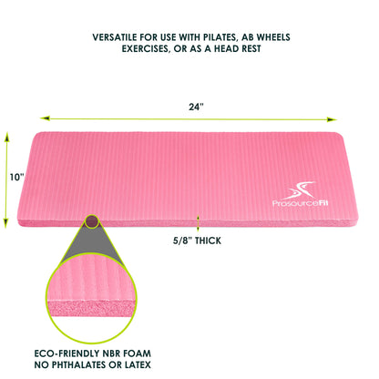 ProsourceFit Yoga Knee Pad and Elbow Cushion 15mm (5/8”) Fits Standard Mats for Pain Free Joints in Yoga, Pilates, Floor Workouts