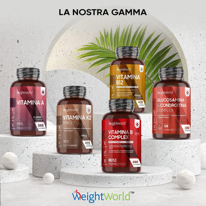 Vitamina K2 MK7 200µg ad Alto Dosaggio, Vegano, 100% All-Trans MK-7, 365 Microcompresse, 1 al Giorno, 1 Anno, Vitamina K Senza Magnesio Stearato, Ossa Normali e Coagulazione, K2 Vitamina, Menachinone