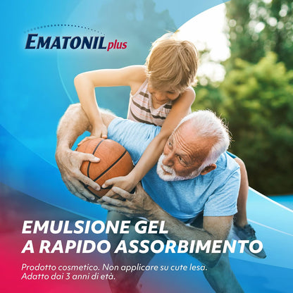 Ematonil Plus Emulsione Gel con Arnica, Escina, Bromelina e Mentolo, Crema per Ematomi, Piccoli Traumi e Contusioni ad Azione Emolliente, Dona Sollievo per Adulti e Bambini, 50 ml