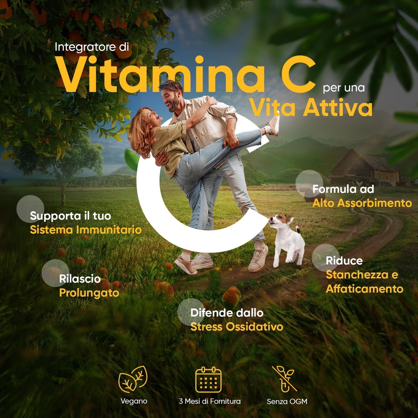 Vitamina C Liposomiale, Sistema Immunitario, Ossa, Pelle, Stanchezza, Vitamina C Pura 180 Capsule, Vitamina C 1000mg Vegan, Vit C Liposomiale Acido Ascorbico 3 Mesi, Vitamina C Naturale Alto Dosaggio