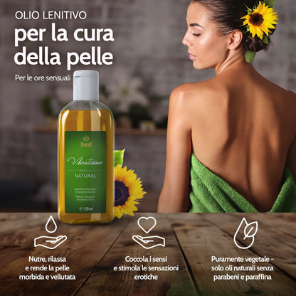 Vibratissimo “Hot Moments”: olio da massaggio riscaldante e lenitivo, 100 ml