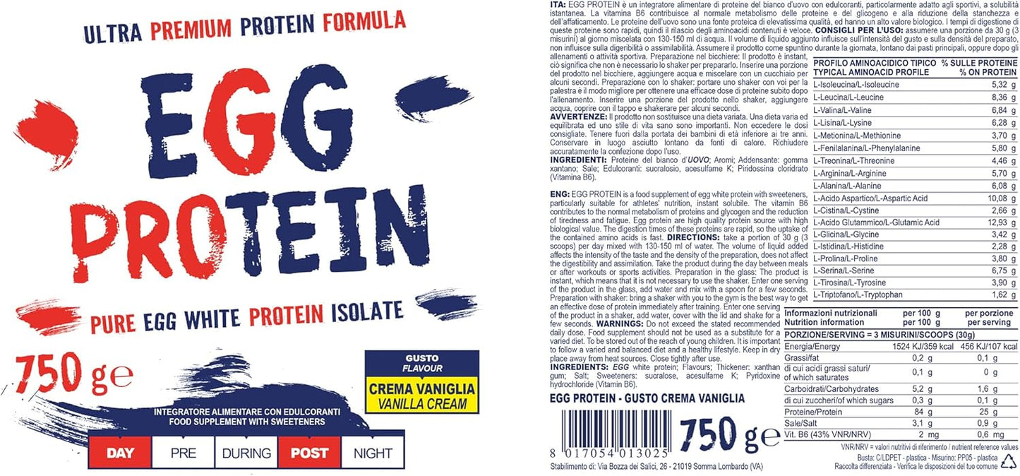 EGG PROTEIN 750g - Crema Vaniglia