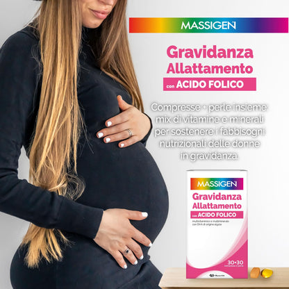 MASSIGEN Daylyvit, Multivitaminico e Multiminerale per Gravidanza e Allattamento, 54 g, Compressa