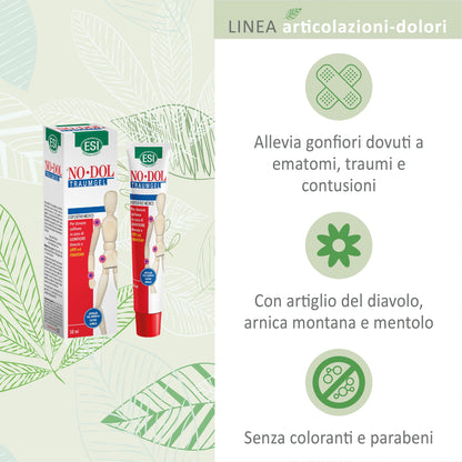 ESI - No-Dol Artiglio del Diavolo Gel, ad Alta Concentrazione, Azione Rinfrescante, Allevia Fastidi Muscolari e Contratture, Clinicamente Testato, Senza Coloranti e Parabeni, 100 ml