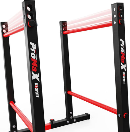 K-Sport: Parallele calisthenics Dip bar con una capacità di carico fino a 290kg I Attrezzi fitness professionali per la casa, E-Book incluso