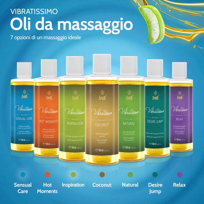 Vibratissimo “Hot Moments”: olio da massaggio riscaldante e lenitivo, 100 ml