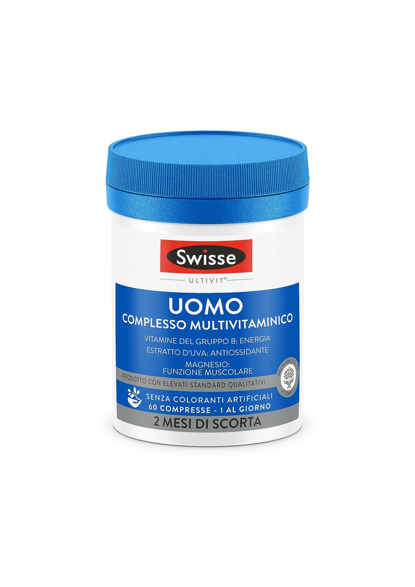 Swisse Multivitaminico Uomo 50+ - 30 Compresse - Integratore multivitaminico per uomo con vitamine, minerali ed erbe naturali