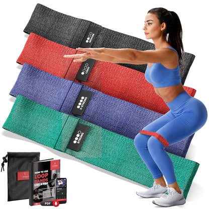 Loop Fasce Elastiche Fitness Set/Livelli Resistenza + eBook di Esercizio e Borsa | Banda Elastica Glutei Gambe Addominale Braccio, Trazioni Boxe Pull Up Pilates Sportiva Kit Uomo Donna