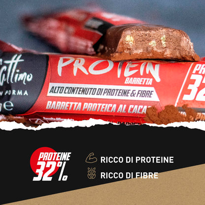 1 Attimo in Forma | 24 Barrette Proteiche Crema di Cacao 32% Protein Bar 50 grammi - Proteine del Latte Snack Spuntino