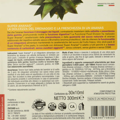 ZUCCARI, Super Ananas, 30 Bustine da 10 Ml, 300 g