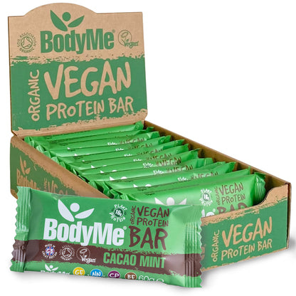 BodyMe Barrette Proteiche Vegan Bio | Cruda Curcuma Limone | 12 x 60g Barretta Proteica | Senza Glutine | 16g Proteine Vegane Complete 3 Proteine Vegetali Tutti Amminoacidi Essenziali | Snack Proteici