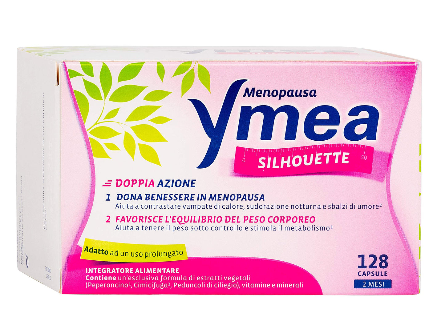 Ymea Silhouette Esperto della Menopausa, Integratore Alimentare, Favorisce l'Equilibrio del Peso Corporeo, 128 Capsule