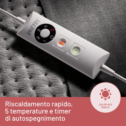 Imetec Intellisense Comfort, Termoforo multiuso, Cuscino termico, Per schiena e addome, Tasca per mani, Rapido riscaldamento, Tessuto anallergico, 5 temperature, Electro block di sicurezza, Lavabile