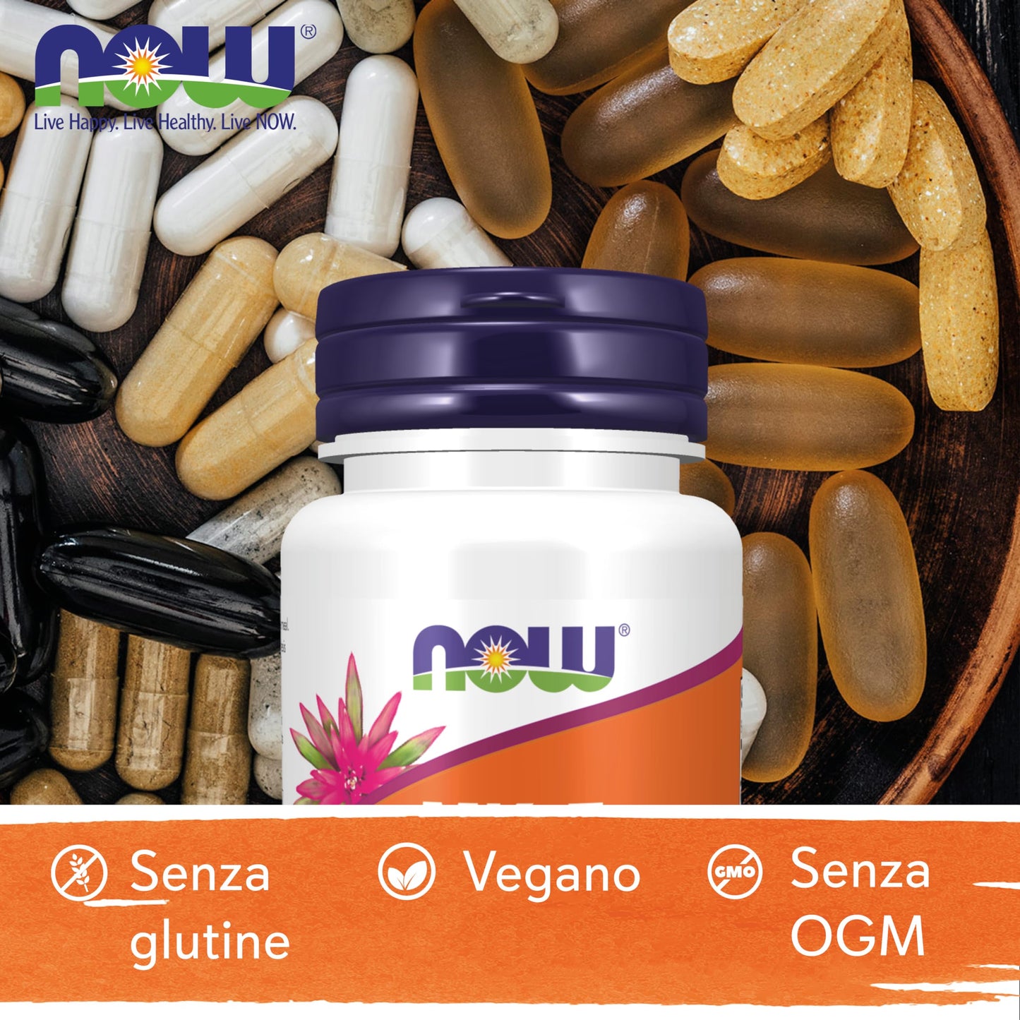 Now Foods, Vitamin K2 MK-7, 100mcg, Tutto Trans, 60 Capsule vegane, Testate in Laboratorio, Senza Glutine, Senza Soia, non OGM