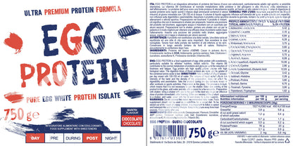 Prolabs Egg Protein 750 gr - proteine albume uovo + vitamina b6 - gusto cacao