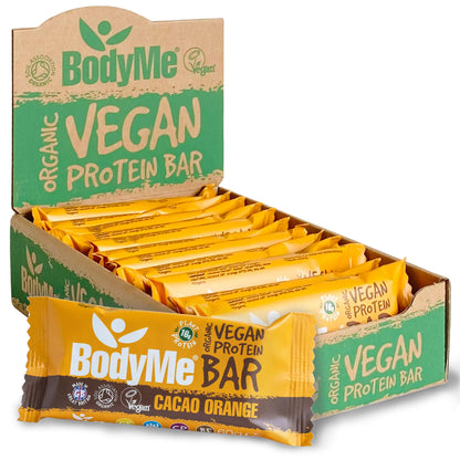 BodyMe Barrette Proteiche Vegan Bio | Cruda Curcuma Limone | 12 x 60g Barretta Proteica | Senza Glutine | 16g Proteine Vegane Complete 3 Proteine Vegetali Tutti Amminoacidi Essenziali | Snack Proteici