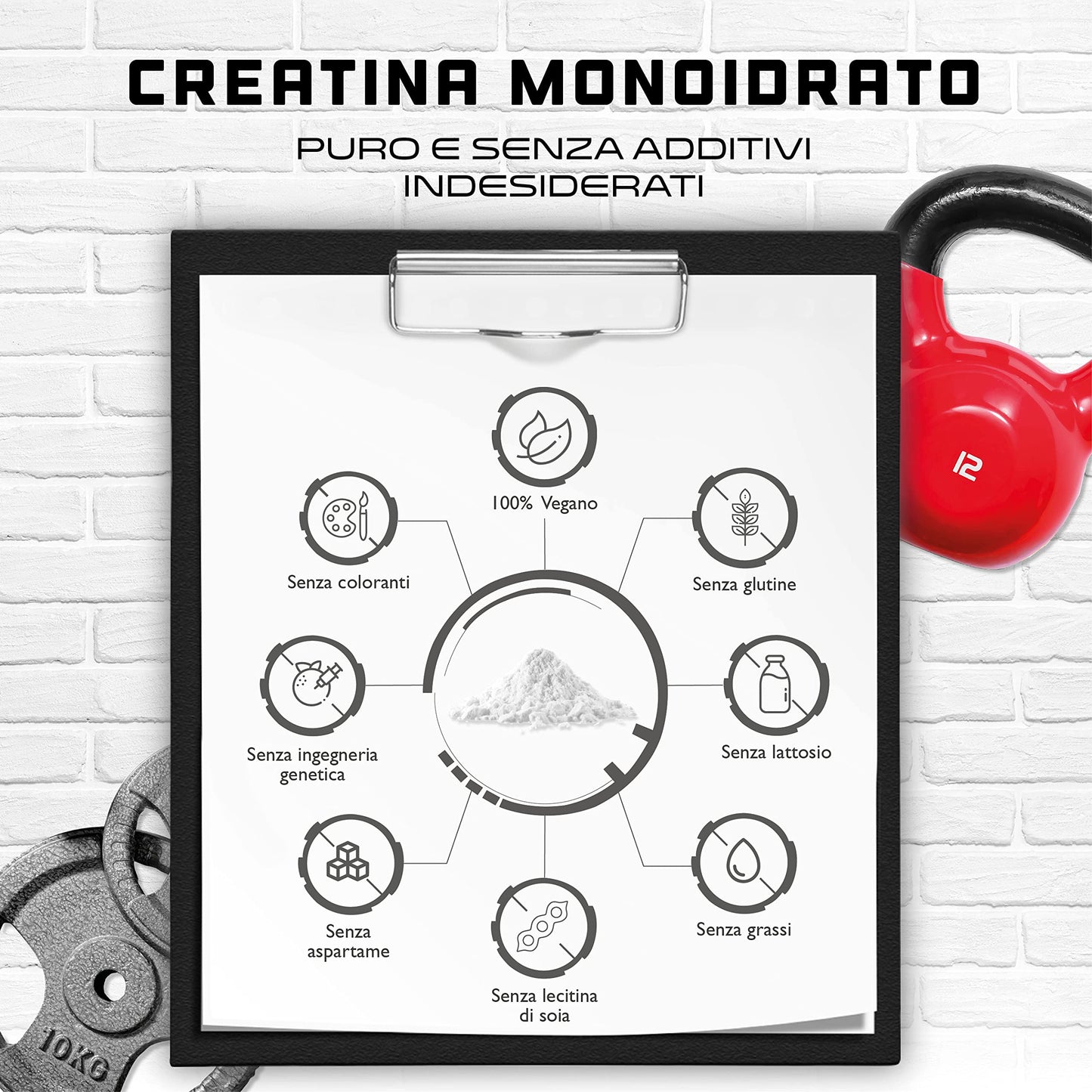 Creatina in polvere - 300 g - Creatina monoidrato pura - Solubilità ottimale - Vegana - Senza additivi - Polvere pura - German Elite Nutrition