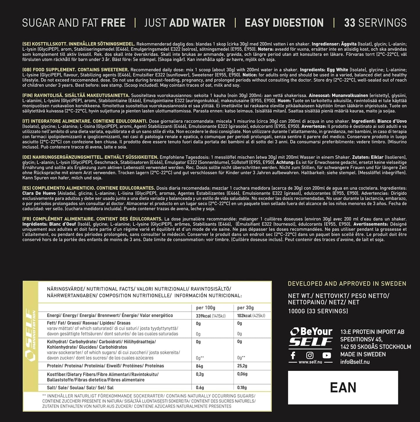 Isolate Egg:Pro 1 kg Vaniglia