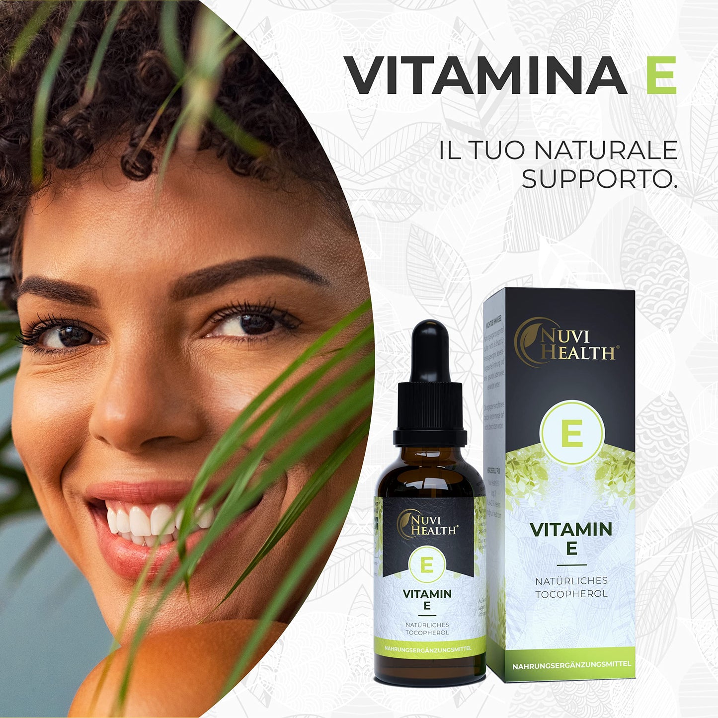 Vitamina E - 100 I.E - 500 gocce = 50 ML - Premium: D-alfa-tocoferolo bioattivo naturale dai semi di girasole - Altamente dosato - Vegan