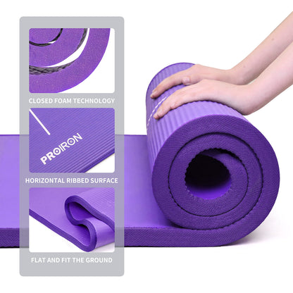 PROIRON Tappetino per Yoga Antiscivolo Spesso 10mm, Tappetino Yoga Extra Morbido, Tappetino Fitness Extra Resistente Agli Strappi, Tappetino da Allenamento per Fitness, Tappetino Sportivo Pilates