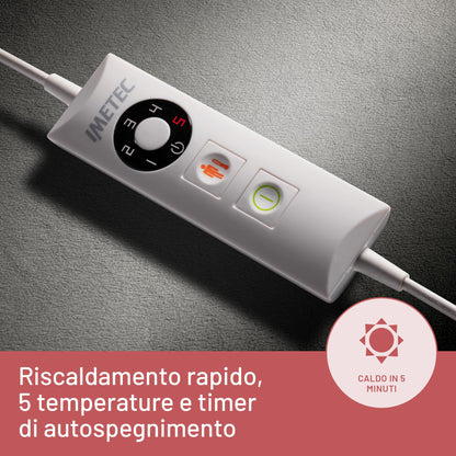 Imetec Intellisense Comfort, Termoforo multiuso, Cuscino termico, Per schiena e addome, Tasca per mani, Rapido riscaldamento, Tessuto anallergico, 5 temperature, Electro block di sicurezza, Lavabile